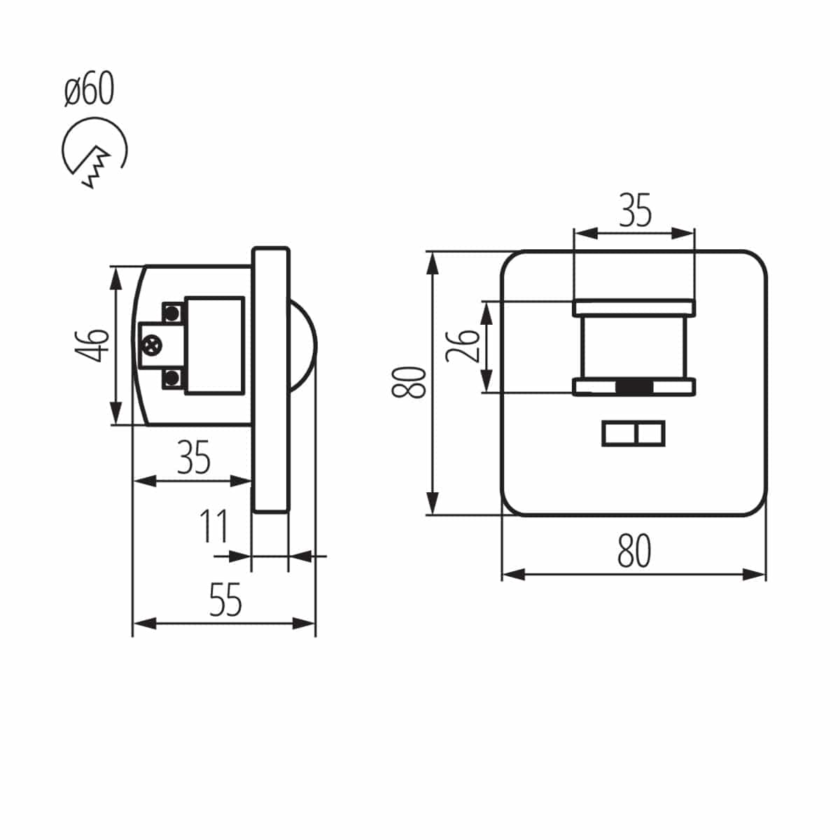 Kanlux PIR motion sensor MARID JQ 8910