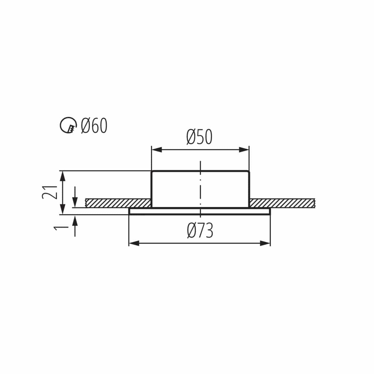 Kanlux Spotlight fitting for furniture units GAVI 811