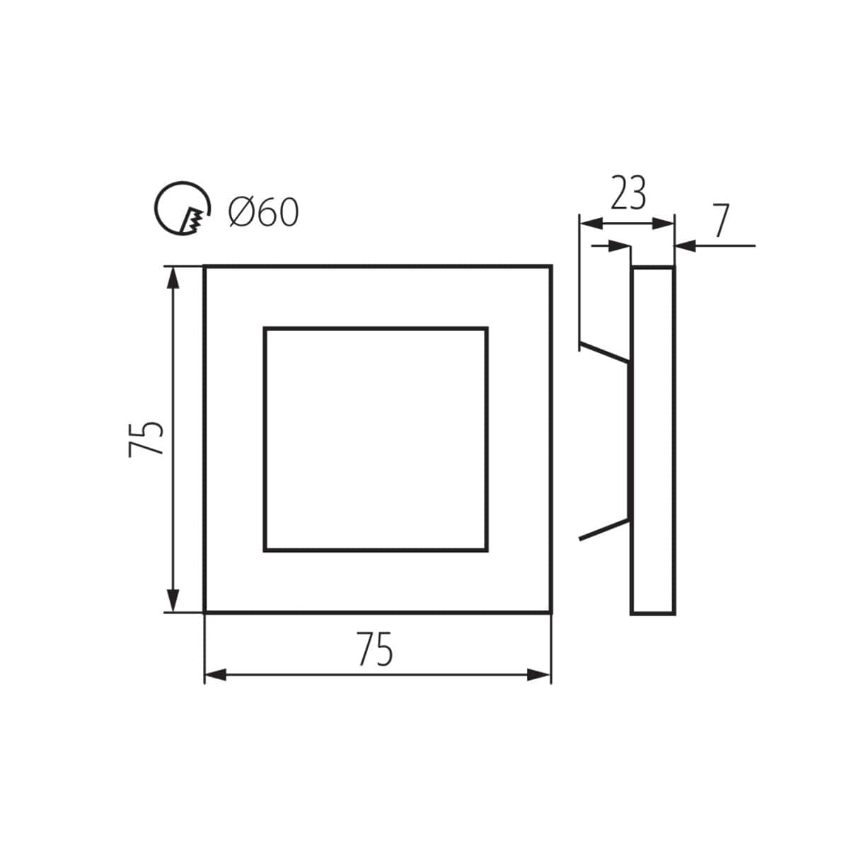 Kanlux Staircase LED light fitting APUS 26841